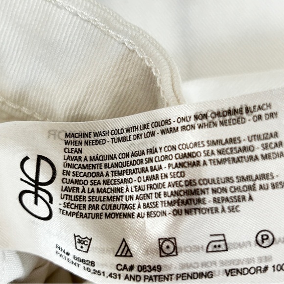 Anthropologie Ella Moss Women's White High Waist Denim Pants Size 8 - Picture 9 of 10